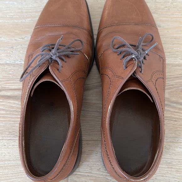 Mens Johnston & Murphy Brown Leather Dress Shoes Size 9 - Picture 7 of 7